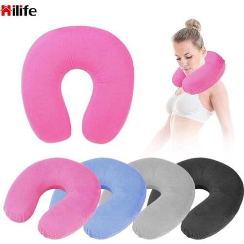 Travel Pillow Support Neck Memory Foam Soft U Shaped U-Shape Soft Pillow Travel Neck Pillow For Car Headrest Air Cushion