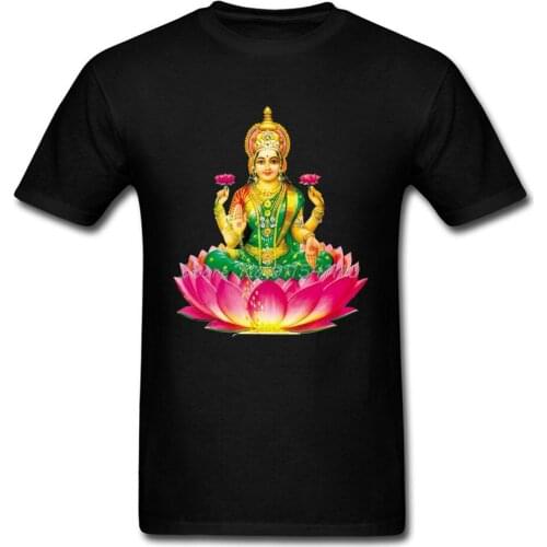 3D T-shirt Men Black Tees Hinduism Tops Lotus God Print T Shirts Father Day Custom Sweatshirts Short Sleeve Fashion Tees