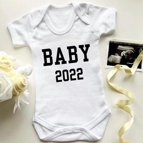 Baby Coming Soon 2022 Baby Bodysuit Pregnancy Announcement Newborn Boys Girls Onesies Summer Cotton Body Baby Ropa Outfits