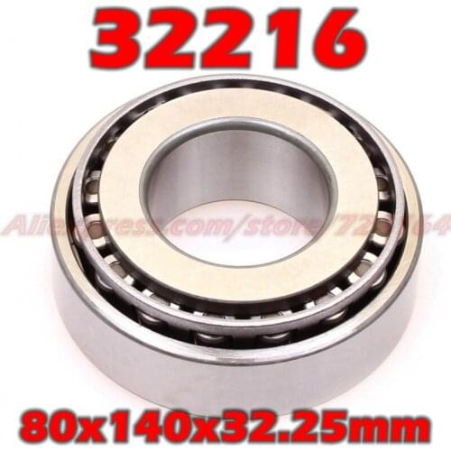 80x140x32.25 mm Tapered Roller Bearings 32216 7516E HR32216J 32216JR 32216A E32216J 32216VC12 32216U 32216E 80*140*32.25
