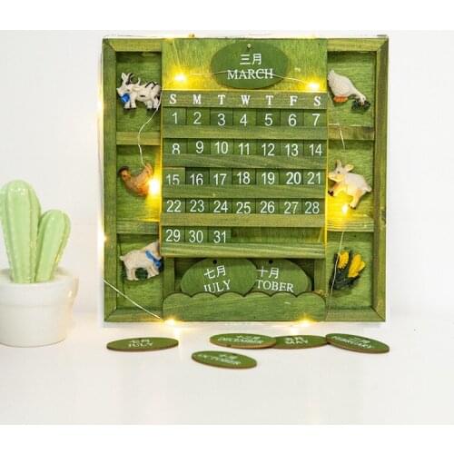 2021 Creative Calendar Wall Mounted Wooden Calendar Of The Year Of The Rat Desktop Decoration Simple Small Fresh Desk Calendar