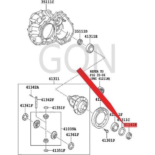 Oil seal (for differential side bearing retainer) 2008-Toy ota COR OLL AWI SHH ARR IER ALP HA RD half shaft oil seal.L
