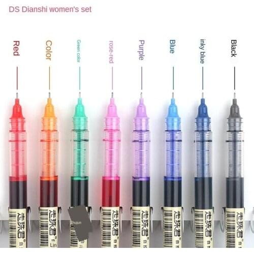 Point stone stationery set automatic control ink pen student office walking ball test essential ballpoint pen
