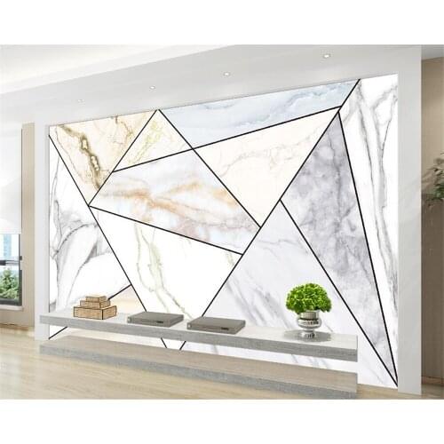 Custom mural 3d stereo modern minimalist wallpaper geometric marble mosaic background wall living room bedroom decoration обои