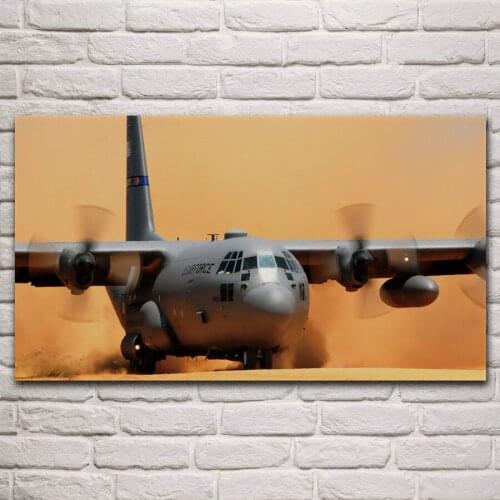 Huge military transporter aircraft fanart living room decoration home wall art decor fabric posters KM558
