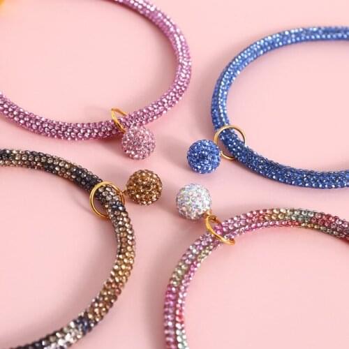 Pet Rhinestone Collar Cat Shiny Jewelry Decorations Dog Accessories Puppy Bling Diamond Pendant Princess Necklace Pet Supplies