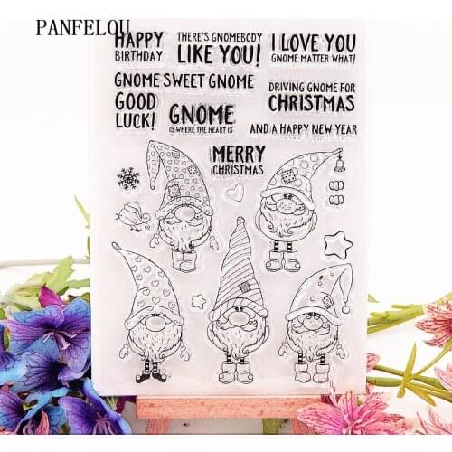 PANFELOU 10.5x15cm Easter elf Transparent Silicone Rubber Clear Stamps cartoon for Scrapbooking/DIY Easter wedding album
