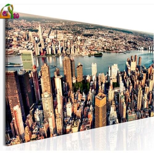 PANORAMA OF NEW YORK Diamond Embroidery Square Round Diamond Mosaic 5d Diy Diamond Painting Landscape large Home decor