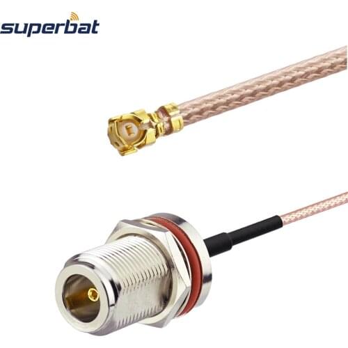 Superbat N Jack Bulkhead with O-ring to U.FL(IPX) RF Connector Pigtail Coax Cable RG178 20cm Wireless Antenna