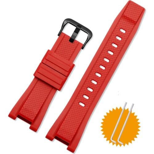 Rubber Watchband For Casio G SHOCK GST Series GST-210/W300/400G/B100 Waterproof Silicone Watch Band Men Straps Accessories 26*14