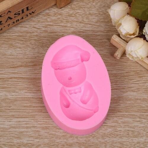 Christmas Snowman Shaped Cake Mold Lovely Cupcake Making Tool DIY Xmas Party Cookie Chocolate Fondant Molds Baking Accessories