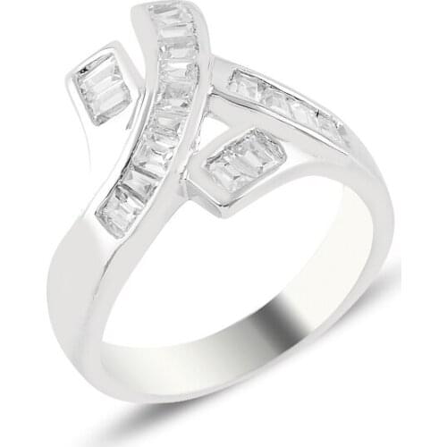 Silverlina Silver Zircon Stone Ring