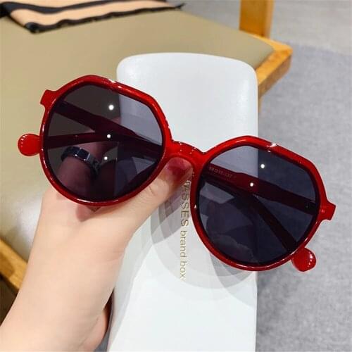 Candy Color Big Frame Sunglasses Fashion Style All-match Trend Sunglasses Personalized Round Frame Sunglasses Ins Trend