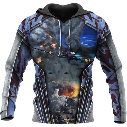 Super marine Spitfire 3D full print shirt for new air force aircraft