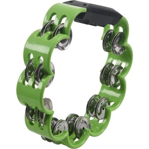 Shamrock Tambourine for Kids and Adults - Easy to Use - Comfortable Hand Held Percussion Instrument - Great for Choirs - Percuss