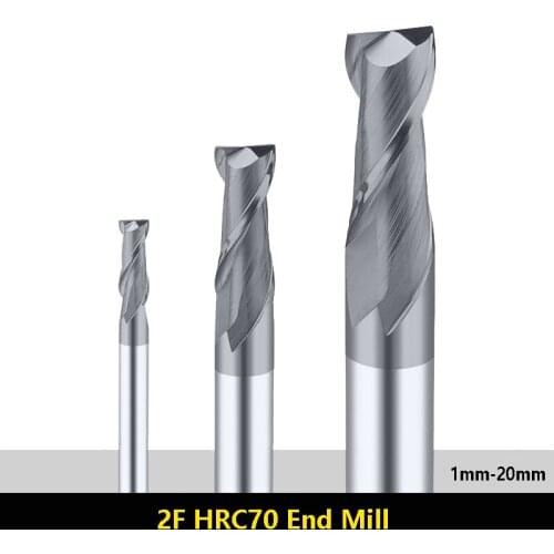 BEYOND Carbide End Mill 2 Flute HRC70 High Hardness Tungsten Steel Milling Cutter 1-20mm Lengthened CNC Machine Mill Tools