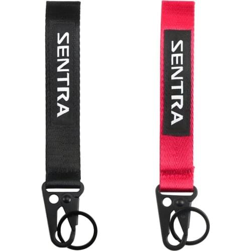 Universal Car Keychain Lanyard Hanging Strap Key Rope with Clip Buckle Webbing Strap for Nissan SENTRA car accessories