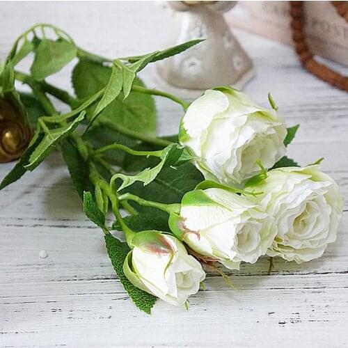 4Heads Artificial rose branch silk+plastic flores Simulation rose flowers for home hotel wedding decoration rose