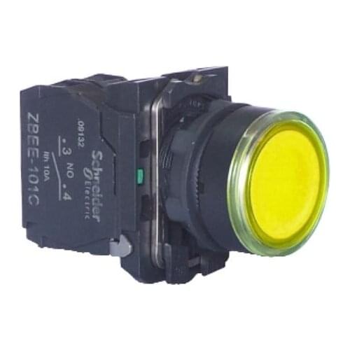 XB5AW Plastic flat head with light button XB5AW35M1C = ZB5AW353C + ZB5AW0M51C