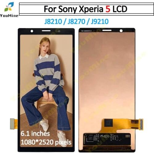 6.1" For Sony Xperia 5 LCD Display Touch Screen Digitizer J8210 Assembly For sony x5 LCD Replacement Accessory Parts 100% Tested
