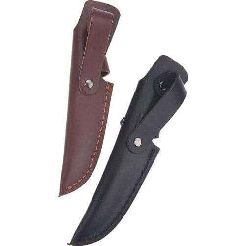 1PC 18.5cm x 4cm knife holder sheath cow leather for pocket knife pouch 1Pc outdoor tool Random