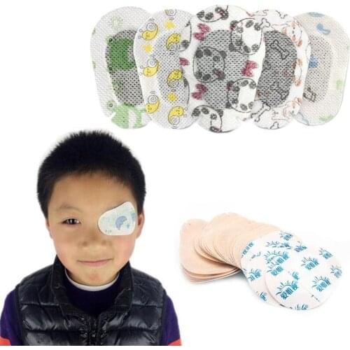 20Pcs Cartoon Amblyopia Eye Patch Kids Training Orthoptic Monocular Corrected Eyeshade Occlusion Medical Glasses Eye Adhesive