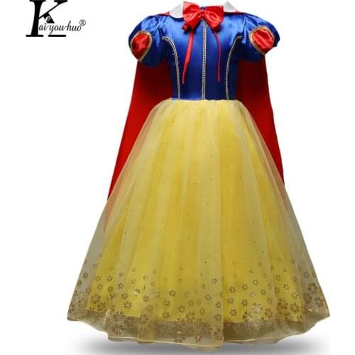 2018 Snow White Princess Dress Kids Dresses For Girls Christmas Dress Party Toddler Girl Cinderella Dress Halloween Elsa Costume