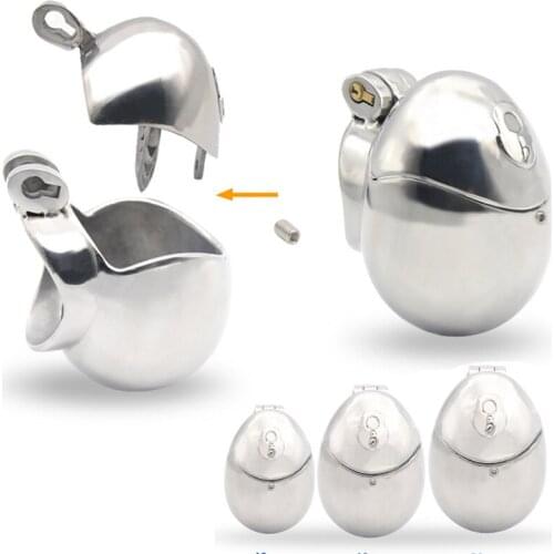 3 Size Stainless Steel Penis Ring Male Chastity Cage Device With Barbed Ring Sex Toys For Men Cock Ring Ball Stretcher Restraint