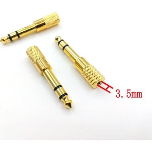 3pcs 6.3mm 1/4" Male to 3.5mm 1/8" Female Stereo Headphone Audio Adapter