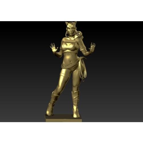3D model for cnc 3D carved figure sculpture machine in STL file format -cat sexy women