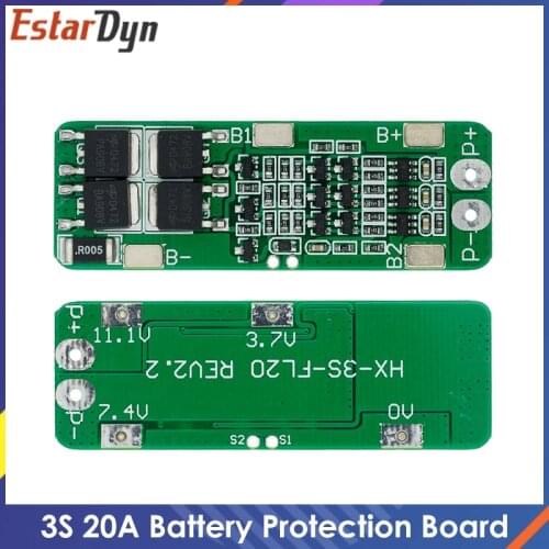 3S 20A Li-ion Lithium Battery 18650 Charger PCB BMS Protection Board 12.6V Cell 59x20x3.4mm Module