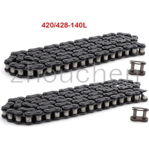 420/428 Chain 140 Links Heavey Duty Drive Link For Minimoto 150cc 125cc 110cc 140cc ATV Dirt Pit Bike Scooter Gokart