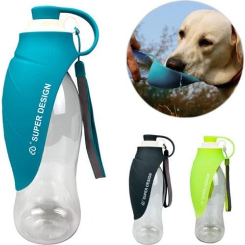 580ml Dog Travel Water Bottle Dispenser Puppy Cat Drinking Water Feeder Portable Pet Cup For Big Dog Drinking Water Feeder