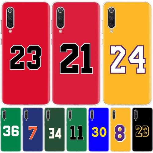 Basketball Number 23 24 Phone Case for Xiaomi Redmi Note 9S 8T 9 8 7 10 7A 8A 9A S2 MI 9 8 CC9 Lite F1 Pro Fashion Cover Capa Gi