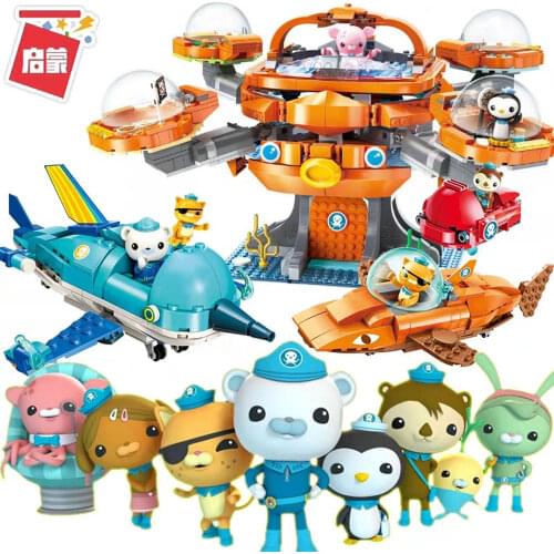 Les Octonauts Octopod Octopus Playset Barnacles Kwazii Peso Lnkling ENLIGHTEN Brick Kids Toy Building Block Octo-Pod Child Gifts