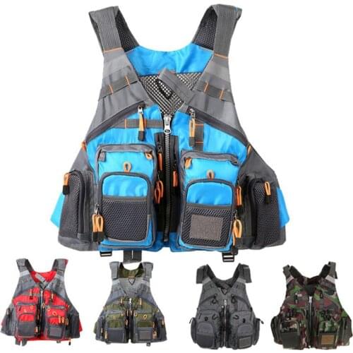Fly Fishing Vest Mesh Back with 13 Zipper Pocket for Men Women Hunting Outdoor Camping Waistcoat- One Size 3 Colors