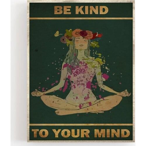 Be Kind To Your Mind Paintings Flower Gift Wall Art Canvas Modular Picture HD Print Posters No Frame For Living Room Home Decor