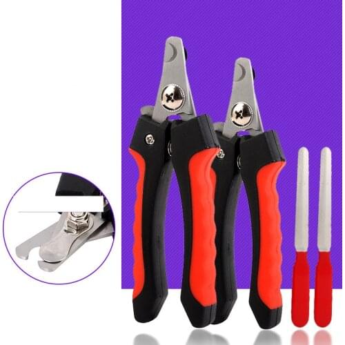 Pet Cat Dog Nail Clipper Cutter Stainless Steel Grooming Clippers Grinders Cats Dog Claw Nail Scissors with Lock