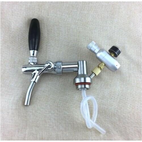 Stainless Steel Mini Keg Tap Dispenser with adjustable beer tap and CO2 Injector Premium