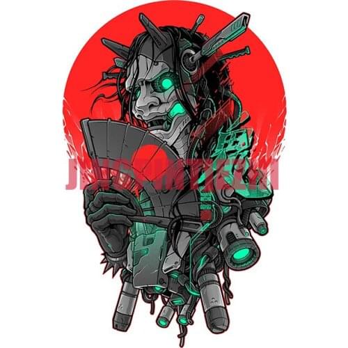 Car Stickers Vinyl Motorcycle Decal Decoration Laptop Japan Robot Samurai