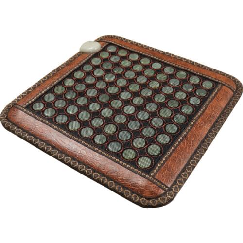Natural Jade Massage Heating Mat Electric Infrared Tourmaline Stone Seat Pad With Controller Pain Relief Relax Heat Therapy