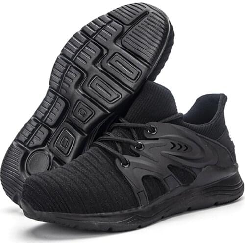 New indestructible woven surface labor protection shoes for men leisure sports light wear anti-puncture safety protection shoes