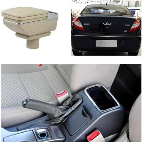 For Chery cielo armrest box central Store content box with cup holder ashtray decoration With USB interface A3 M11 armrest