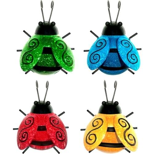 Hanging Beetle Shape Yard Outdoor Garden Indoor Decoration Bedroom Iron Artificial Insect Decoration Craft Kit