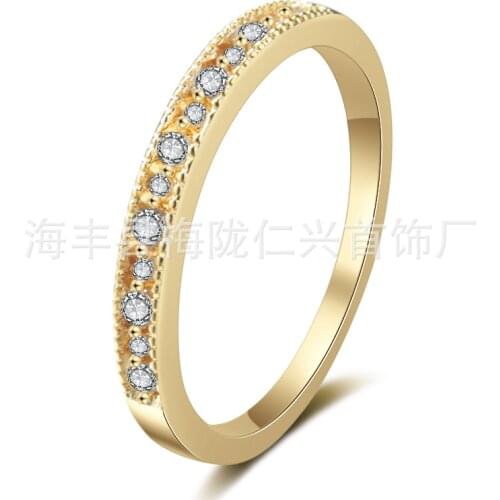 Gold Plated Rings with Roman Style Hollow Out Japanese Rings