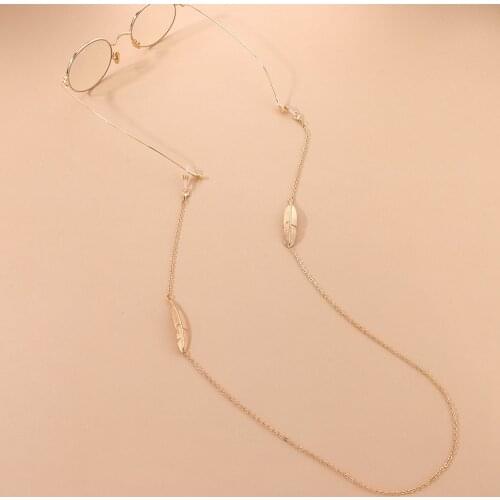 Boho Mask Strap Chains Holder for Girls Boys Feather Punk Necklace Glasses Chains Cord Children Student Lanyard Neck Rope Strap