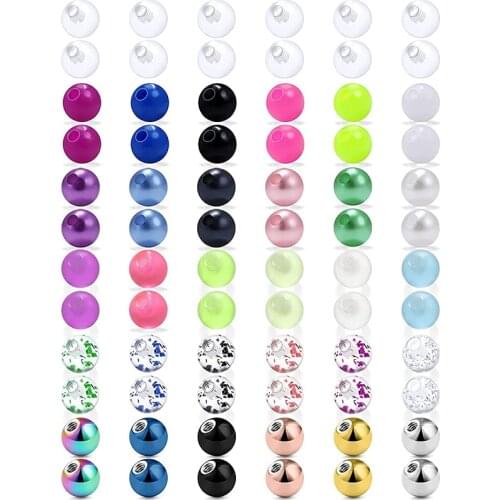 Piercing ball 14G Ball for Piercing Replacement Balls Externally Threaded Nipple Industrial Tongue Belly Body Barbell Parts