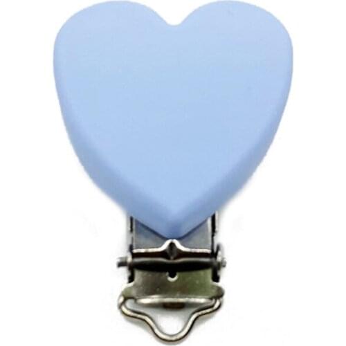 Silicone Heart Pacifier Clips BPA Free Baby Teethers Food Grade Silicone Beads For Feeding Pacifier Chain Making
