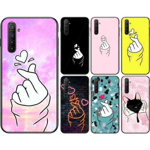 Kpop Hand LOVE Silicone Cover For OPPO Reno 4 3 Pro 10X Zoom 2 Z F Realme ACE C2 X2 Pro 5G Phone Case