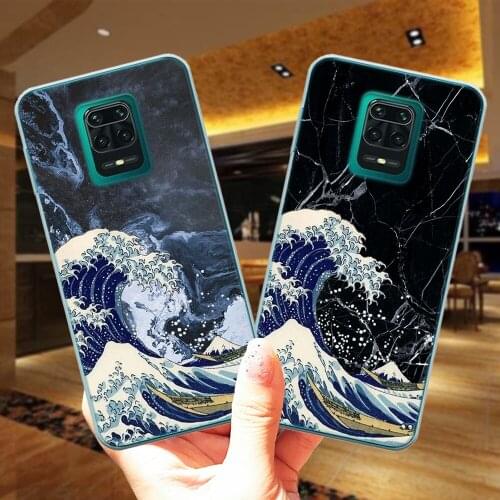 The Great Wave off Kanagawa Marble Silicone Case For Xiaomi Mi A1 A2 Mi 8 Pro Redmi 5 Plus Note 9 10 8 7 4 4X 5 6 Pro Soft Cover